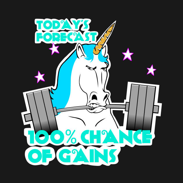 Disover Barbell Unicorn Fitness gains - Weightlifting - T-Shirt