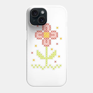 Crosstitch meadow wild flore flower Phone Case