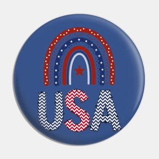 Red, White, and Blue USA Rainbow Pin