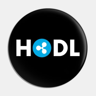 Ripple XRP HODL Crypto To The Moon Pin