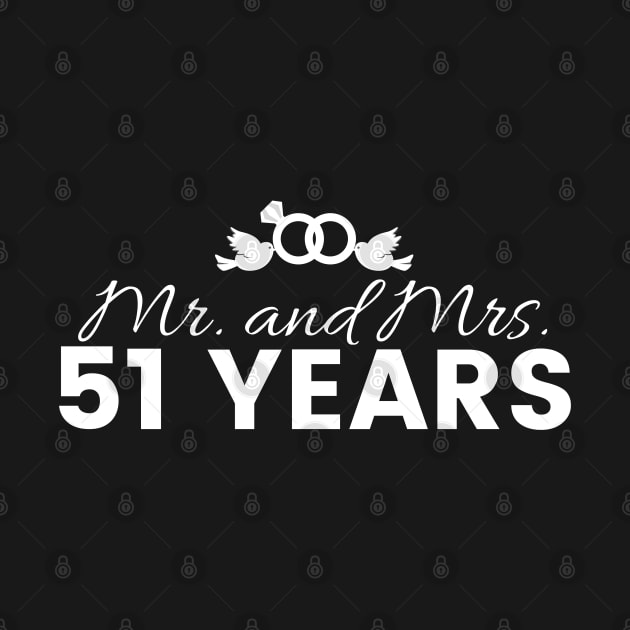 51st Wedding Anniversary Couples Gift by Contentarama