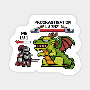 Pixel Warrior: Conquering Procrastination in Pixels Magnet