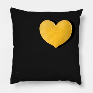 gold glitter heart Pillow