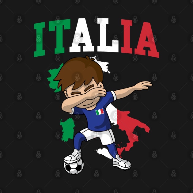 Italia Italian Soccer Boy Italy Flag Map by E