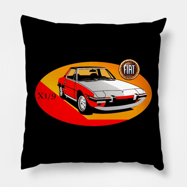 X19 vintage sports car Pillow by Midcenturydave