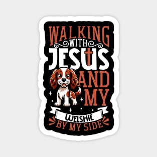 Jesus and dog - Welsh Springer Spaniel Magnet