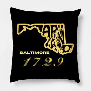 BALTIMORE, MD EST 1729 DESIGN Pillow