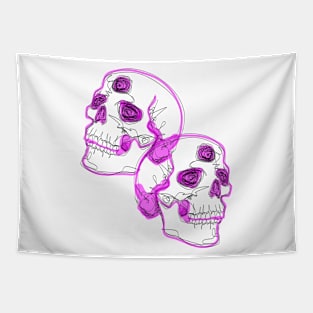 Third Eye Double Skull Tapestry