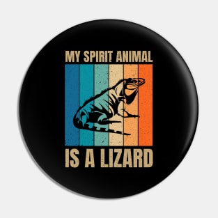 My Spirit Animal Is A Lizard Funny Lizards Lover Pin