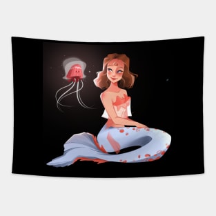 Mermaid and Jellyfish Tapestry