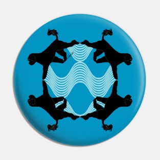 Trotting Retriever Waves Pin