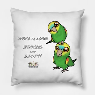 Save a Life!  Rescue & Adopt ~ Blue-Fronted Amazon Pillow