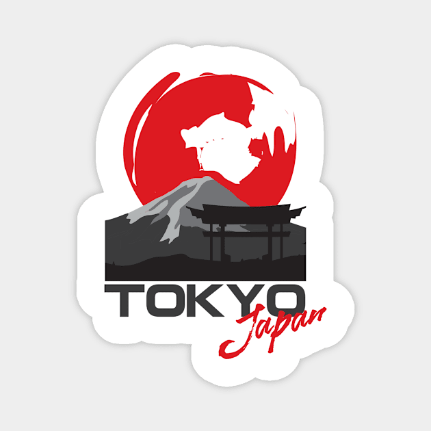 Sun over Tokyo Magnet by SM Shirts