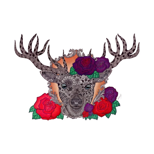 Stag of Roses by SamuelJ