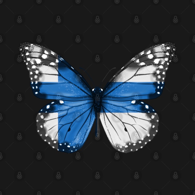 Finnish Flag  Butterfly - Gift for Finnish From Finland by Country Flags