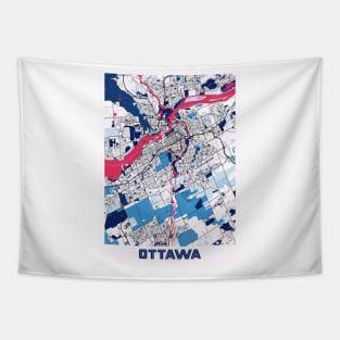 Ottawa - Ontario MilkTea City Map Tapestry