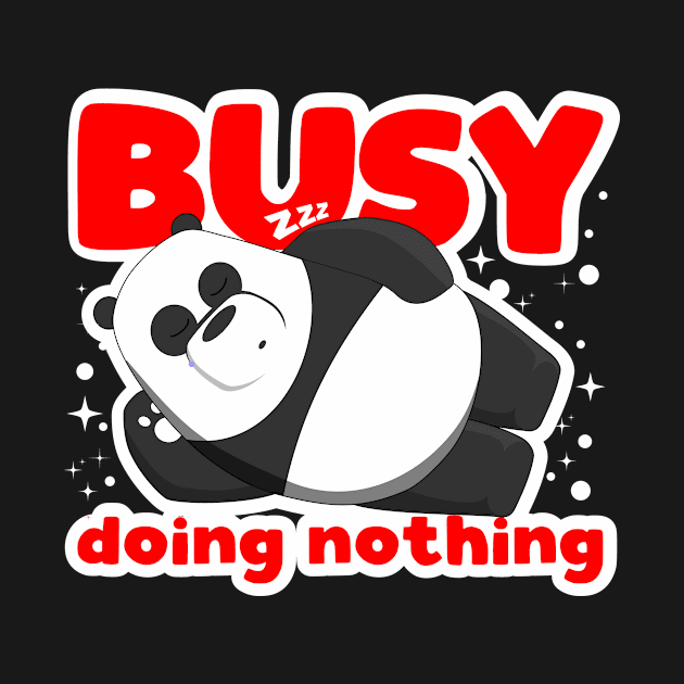 busy doing nothing panda cute by enigmatyc