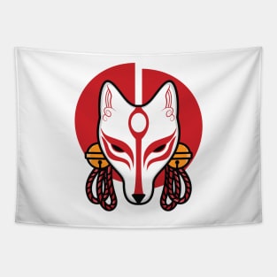 Japanese kitsune mask Tapestry