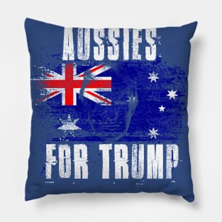 Aussies For Trump - Trump 2020 Patriotic Flag Pillow