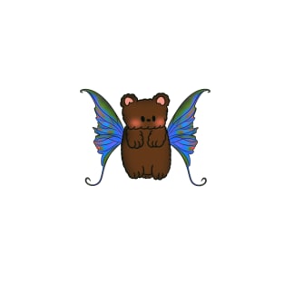 Fairy Bear With Blue/Green/Orange Wings T-Shirt