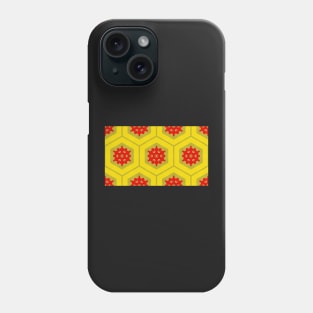 bright colorful retro geometrical art pattern Phone Case