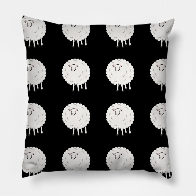 Sheep Pattern Pillow by Kelliboo