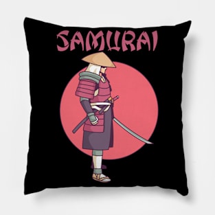 Samurai Warrior Sword Ronin Retro Japanese Design Pillow