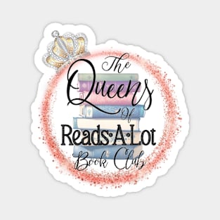 (Logo w/white background) The Queens of Reads a lot Magnet