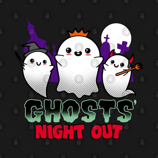 Funny Cute Kawaii Ghost Party Night Out Halloween Meme by BoggsNicolas