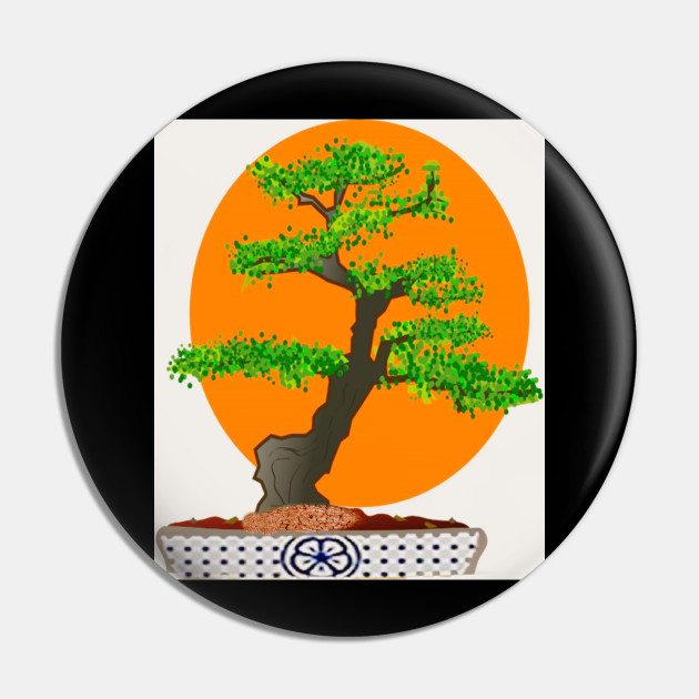 Bonsai Miyagi Do Logo Bonsai Tree Pin Teepublic