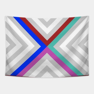 Gray White Colorful Triangular Tapestry