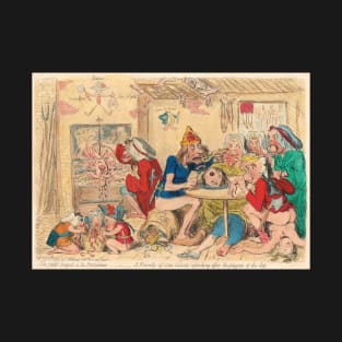 Un Petit souper a la Parisienne by Gillray T-Shirt