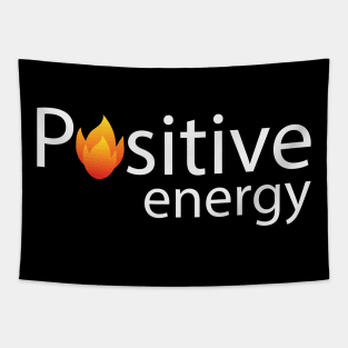 Positive energy artistic text design Tapestry