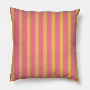 Abhay | Pink and Dark Yellow Stripes Pattern Pillow