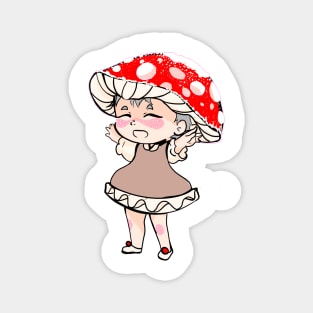 Mushroom girl Magnet