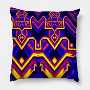Polyamory Pride Abstract Geometric Mirrored Design Pillow