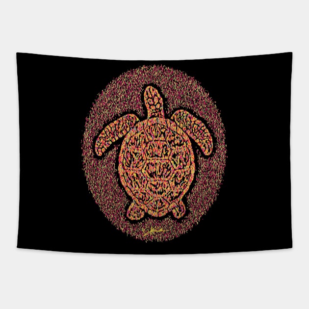 Sea Turtle Beach Tapestry by jcombs