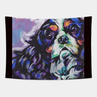 cavalier king charles spaniel Dog Bright colorful pop dog art Tapestry