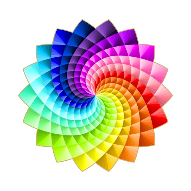 Colorful Vortex Mandala with 3D Effect by MandalaSoul