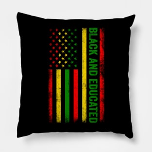 Black and Educated Pillow