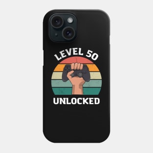 Level 50 Unlocked Birthday 50 T-shirt Phone Case