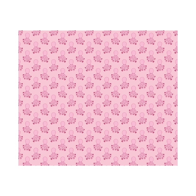 Pink Love Octopus Pattern by saradaboru