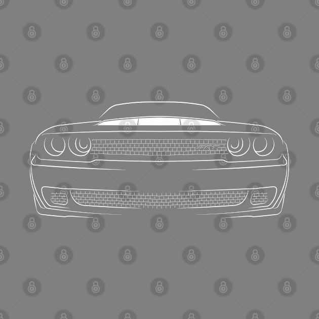 Dodge Challenger SRT Demon - front stencil, white by mal_photography