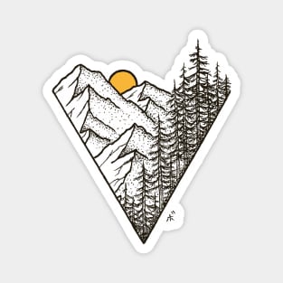 Morning Mountains Magnet