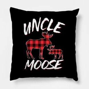 Red Plaid Uncle Moose Matching Family Pajama Christmas Gift Pillow