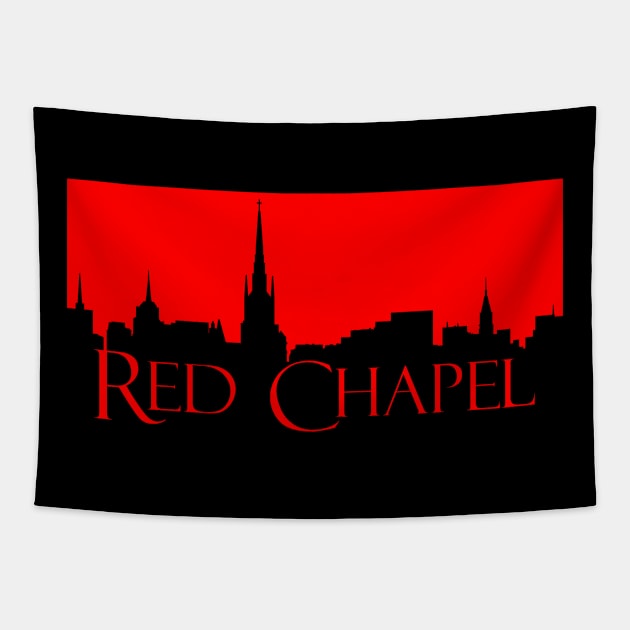 Red Chapel (Red Silhouette) Tapestry by Dave