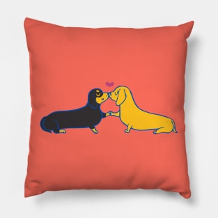 Dachshund Kisses Pillow