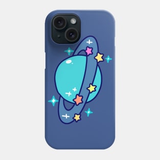 Starry Blue Saturn Phone Case