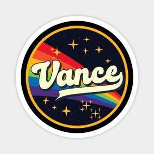 Vance // Rainbow In Space Vintage Style Magnet