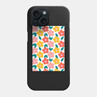 Ditsy floral white Phone Case